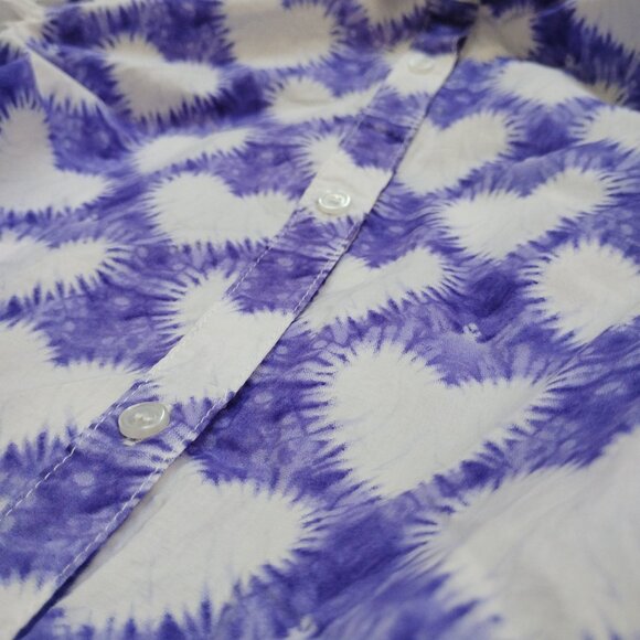 Primigi Girls Button Up Bat Winged White Heart Blouse - Picture 3 of 6